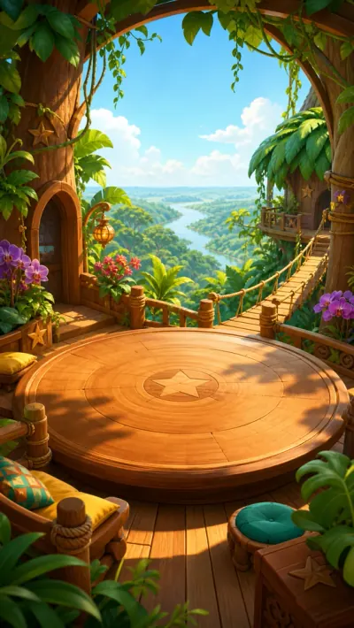 A treehouse room theme.